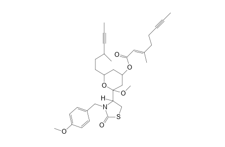 N-(p-Methoxybenzyl)-4-[2-methoxy-4-(3-methyl-1-oxohept-6-yn-1-yloxy)-6-(3-methylhex-4-yn-1-yl)tetrahydropyran-2-yl]thiazolidin-2-one isomer