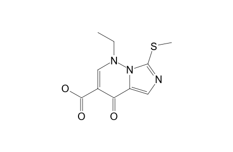1-ETHYL-1,4-DIHYDRO-7-METHYLTHIO-4-OXOIMIDAZO-[1,5-B]-PYRIDAZINE-3-CARBOXYLIC-ACID