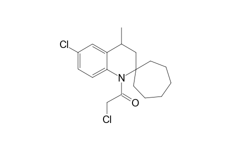 6-Chloro-N-.alpha.-chloroacetyl-3,4-dihydro-4-methyl-spiro[quinoline-2',1'-cycloheptane]