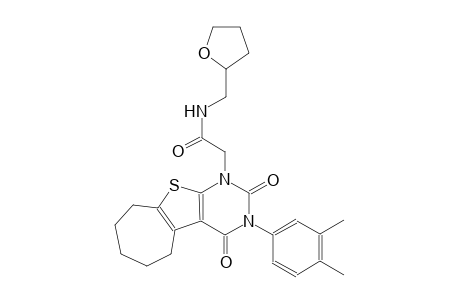 2-(3-(3,4-dimethylphenyl)-2,4-dioxo-3,4,6,7,8,9-hexahydro-2H-cyclohepta[4,5]thieno[2,3-d]pyrimidin-1(5H)-yl)-N-(tetrahydro-2-