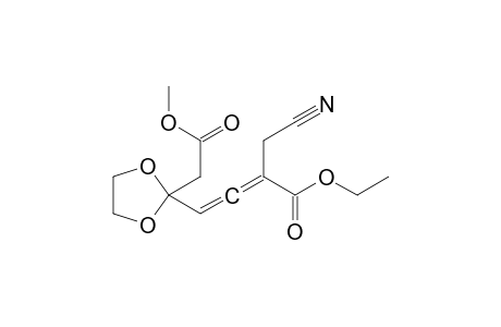 2-(cyanomethyl)-4-[2-(2-keto-2-methoxy-ethyl)-1,3-dioxolan-2-yl]buta-2,3-dienoic acid ethyl ester