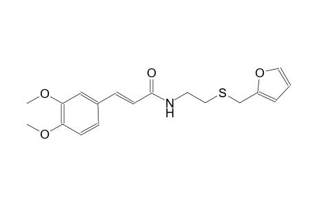 (2E)-3-(3,4-dimethoxyphenyl)-N-{2-[(2-furylmethyl)sulfanyl]ethyl}-2-propenamide