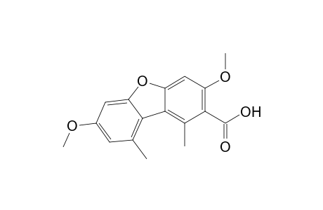 3,7-Dimethoxy-1,9-dimethyldibenzofuran-2-carboxylic acid