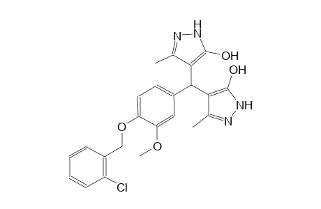 4-[{4-[(2-chlorobenzyl)oxy]-3-methoxyphenyl}(5-hydroxy-3-methyl-1H-pyrazol-4-yl)methyl]-3-methyl-1H-pyrazol-5-ol