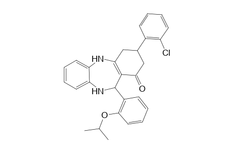 3-(2-Chlorophenyl)-11-(2-isopropoxyphenyl)-2,3,4,5,10,11-hexahydro-1H-dibenzo[b,e][1,4]diazepin-1-one