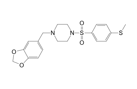 1-(1,3-Benzodioxol-5-ylmethyl)-4-{[4-(methylsulfanyl)phenyl]sulfonyl}piperazine
