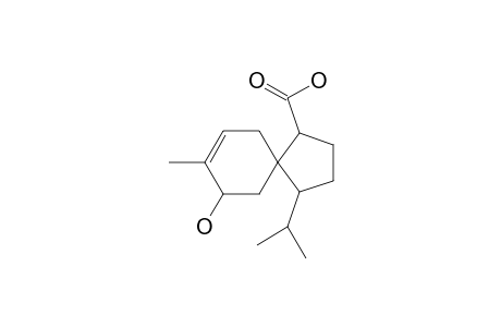 7-hydroxy-8-methyl-1-propan-2-ylspiro[4.5]dec-8-ene-4-carboxylic acid
