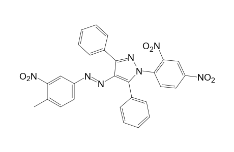 1-(2,4-dinitrophenyl)-3,5-diphenyl-4-(3-nitro,4-methyl phenylazo)pyrazole