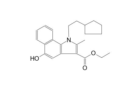 1H-benz[g]indole-3-carboxylic acid, 1-(2-cyclopentylethyl)-5-hydroxy-2-methyl-, ethyl ester