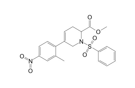 Methyl 5-(2-methyl-4-nitrophenyl)-1-(phenylsulfonyl)-1,2,3,6-tetrahydropyridine-2-carboxylate
