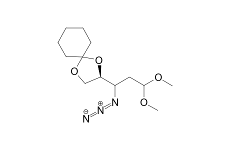 4,5-O-Cyclohexylidene-2,3-dideoxy-3-azido-1,1-dimethoxy-D-glyceropentanose