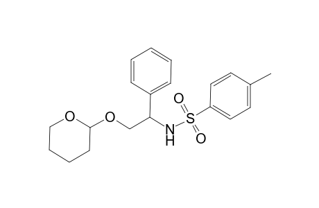 (+-)-N-{1-Phenyl-2-[(tetrahydro-2'H-pyran-2'-yl)oxy]ethyl}-p-toluolsulfonamide