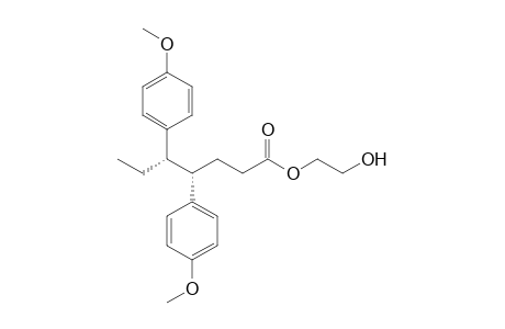 2-Hydroxyethyl 4,5-bis(4'-methoxyphenyl)heptanoate