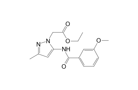 2-[5-(m-anisoylamino)-3-methyl-pyrazol-1-yl]acetic acid ethyl ester