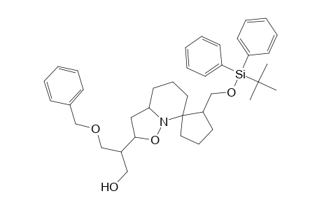 2'-[1"-(Benzyloxy)-3"-hydroxyprop-2"-yl]-2-[(t-butyldiphenylsilyl)oxymethyl]-hexahydrospiro[cyclopentane-1,7'-isoxazolo[2,3-a]pyridine