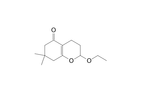 5H-1-Benzopyran-5-one, 2-ethoxy-2,3,4,6,7,8-hexahydro-7,7-dimethyl-