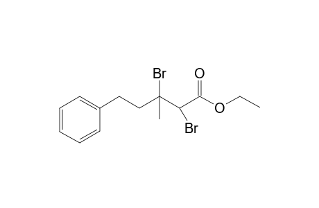 Ethyl 2,3-dibromo-3-methyl-5-phenylpentanoate