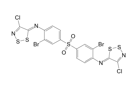 Bis[3-bromo-4-(4-chloro-5H-1,2,3-dithiazol-5-ylideneamino)phenyl]sulfone