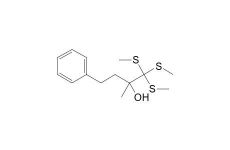 2-Methyl-1,1,1-tris(methylthio)-4-phenyl-2-butanol