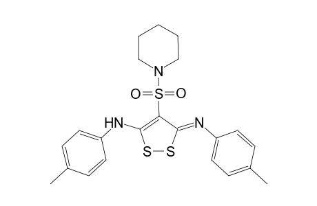 5-(p-Methylanilino)-3-(p-methylphenylimino)-4-(s-piperidinyl)sulfonyl-1,2-dithiole