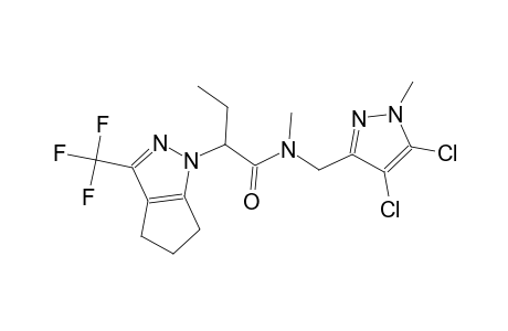 N-[(4,5-dichloro-1-methyl-1H-pyrazol-3-yl)methyl]-N-methyl-2-(3-(trifluoromethyl)-5,6-dihydrocyclopenta[c]pyrazol-1(4H)-yl)butanamide
