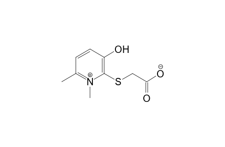 Pyridinium, 2-[(carboxymethyl)thio]-3-hydroxy-1,6-dimethyl-, hydroxide, inner salt