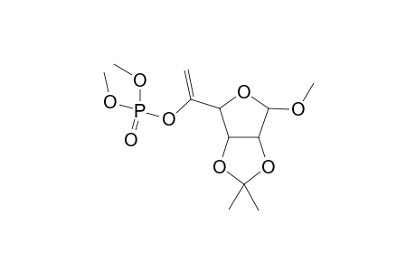 Methyl 6-deoxy-2,3-O-isopropylidene-5-O-dimethoxyphosphinyl-.alpha.,D-lyxohex-5-enofuranoside