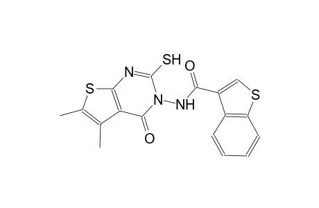 N-(5,6-dimethyl-4-oxo-2-sulfanylthieno[2,3-d]pyrimidin-3(4H)-yl)-1-benzothiophene-3-carboxamide