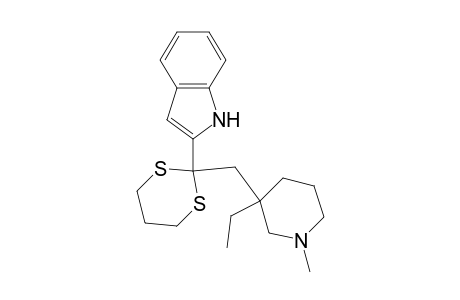 3-Ethyl-3-[2-(2-indolyl)-2,2-(propylenedisulfanyl)ethyl]-1-methylpiperidine