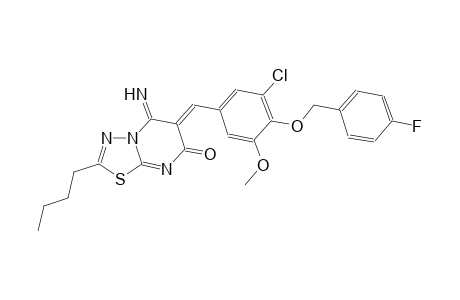 7H-[1,3,4]thiadiazolo[3,2-a]pyrimidin-7-one, 2-butyl-6-[[3-chloro-4-[(4-fluorophenyl)methoxy]-5-methoxyphenyl]methylene]-5,6-dihydro-5-imino-, (6Z)-