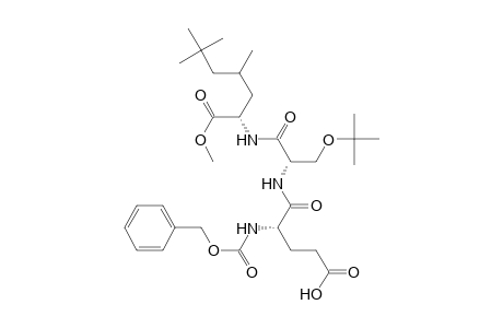 L-Leucine, N-[O-(1,1-dimethylethyl)-N-[N-[(phenylmethoxy)carbonyl]-L-.alpha.-glutamyl]-L-seryl]-, 5-(1,1-dimethylethyl) 1-methyl ester