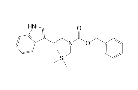 (phenylmethyl) N-[2-(1H-indol-3-yl)ethyl]-N-(trimethylsilylmethyl)carbamate