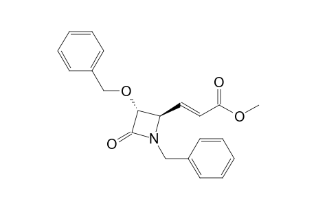 (E)-3-[(2R,3R)-3-benzoxy-1-benzyl-4-keto-azetidin-2-yl]acrylic acid methyl ester