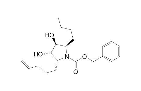 (2R,3S,4S,5R)-N-[(benzyloxy)carbonyl]-5-butyl-3,4-dihydroxy-2-(4-pentenyl)pyrrolidine