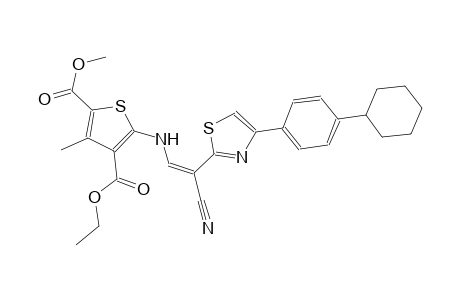 4-ethyl 2-methyl 5-({(Z)-2-cyano-2-[4-(4-cyclohexylphenyl)-1,3-thiazol-2-yl]ethenyl}amino)-3-methyl-2,4-thiophenedicarboxylate
