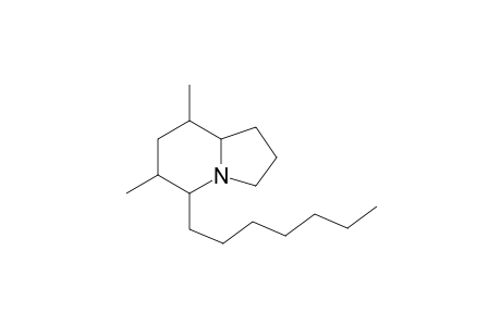 6,8-Dimethyl-5-heptylindolizidine