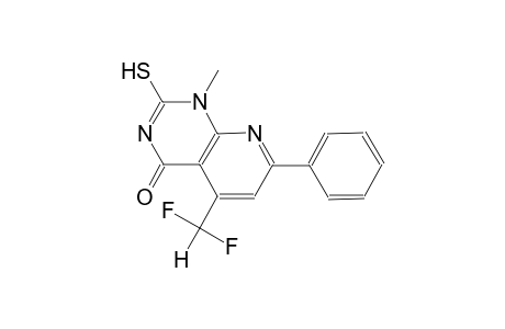 pyrido[2,3-d]pyrimidin-4(1H)-one, 5-(difluoromethyl)-2-mercapto-1-methyl-7-phenyl-