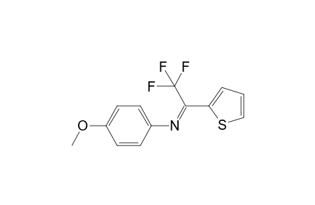 4-Methoxy-N-(2,2,2-trifluoro-1-(thiophen-2-yl)ethylidene)aniline