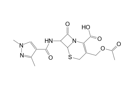3-[(acetyloxy)methyl]-7-{[(1,3-dimethyl-1H-pyrazol-4-yl)carbonyl]amino}-8-oxo-5-thia-1-azabicyclo[4.2.0]oct-2-ene-2-carboxylic acid