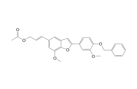(E)-2-(4-Benzyloxy-3-methoxyphenyl)-5-(3-acetoxypropenyl)-7-methoxybenzofuran