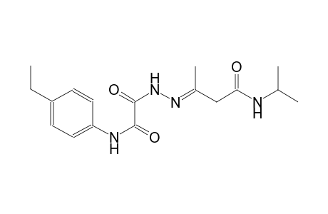 acetic acid, [(4-ethylphenyl)amino]oxo-, 2-[(E)-1-methyl-3-[(1-methylethyl)amino]-3-oxopropylidene]hydrazide
