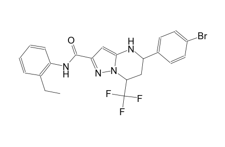 5-(4-bromophenyl)-N-(2-ethylphenyl)-7-(trifluoromethyl)-4,5,6,7-tetrahydropyrazolo[1,5-a]pyrimidine-2-carboxamide