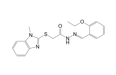 acetic acid, [(1-methyl-1H-benzimidazol-2-yl)thio]-, 2-[(E)-(2-ethoxyphenyl)methylidene]hydrazide