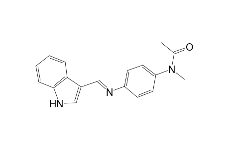 Acetamide, N-[4-(3-indolylmethylidenamino)phenyl]-N-methyl-