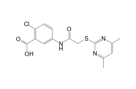 2-chloro-5-({[(4,6-dimethyl-2-pyrimidinyl)sulfanyl]acetyl}amino)benzoic acid