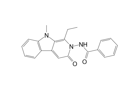 2-(Benzoylamino)-1-ethyl-9-methyl-2,9-dihydro-3H-.beta.-carbolin-3-one