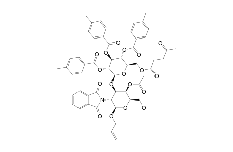 ALLYL-(6-O-LEVULINOYL-2,3,4-TRI-O-PARA-TOLUOYL-BETA-D-GLUCOPYRANOSYL)-(1->3)-4-O-ACETYL-2-DEOXY-2-PHTHALIMIDO-BETA-D-GALACTOPYRANOSIDE