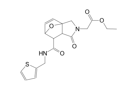 ethyl 2-(4-oxo-6-{[(thiophen-2-yl)methyl]carbamoyl}-10-oxa-3-azatricyclo[5.2.1.0¹,⁵]dec-8-en-3-yl)acetate