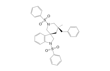 5-Benzyl-N,N'-di(phenylsulfonyl)-5-methyl-spiro[piperidine-3,3'-dihydroindole]