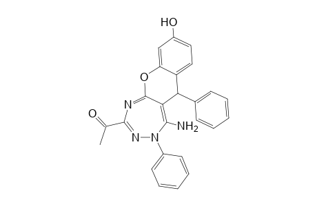 1-(5-Amino-9-hydroxy-4,6-diphenyl-4,6-dihydrochromeno[2,3-e][1,2,4]triazepin-2-yl)ethanone